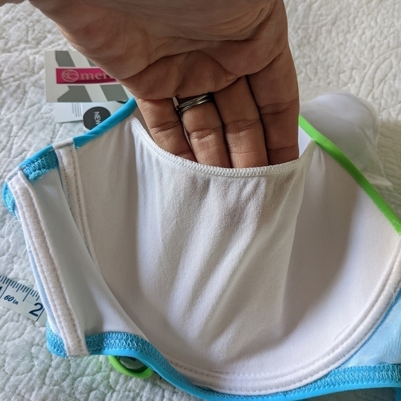 EUROPEAN Neon Bright Blue Bikini 18 / 20 plus size - Picture 3 of 10